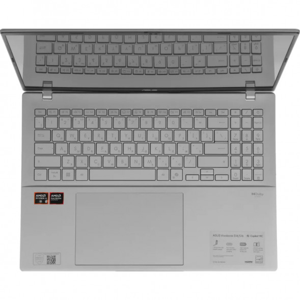 Ноутбук ASUS VivoBook S16 M3607KA-SH131 (16&amp;quot;, OLED, AMD Ryzen AI 5 330 2ГГц, 4 ядра, 16ГБ DDR5, 512ГБ SSD, AMD Radeon 820M, без ОС), серебристый в Вологде