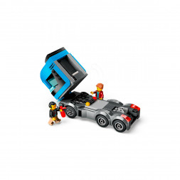 Конструктор LEGO City 60408 Грузовик-автовоз со спортивными автомобилями