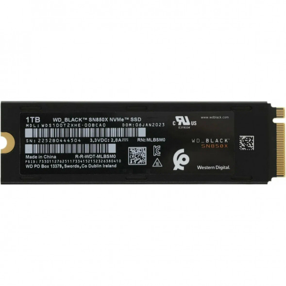 SSD накопитель Western Digital WD Black SN850X NVMe, 1TB (WDS100T2XHE) в Вологде